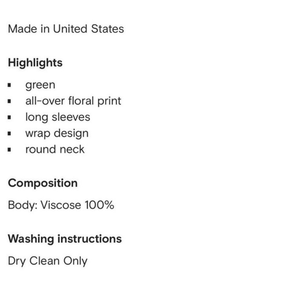 NEW Reformation Women's Juni Floral Puff Sleeve Dress Green Size 10 - Picture 15 of 15